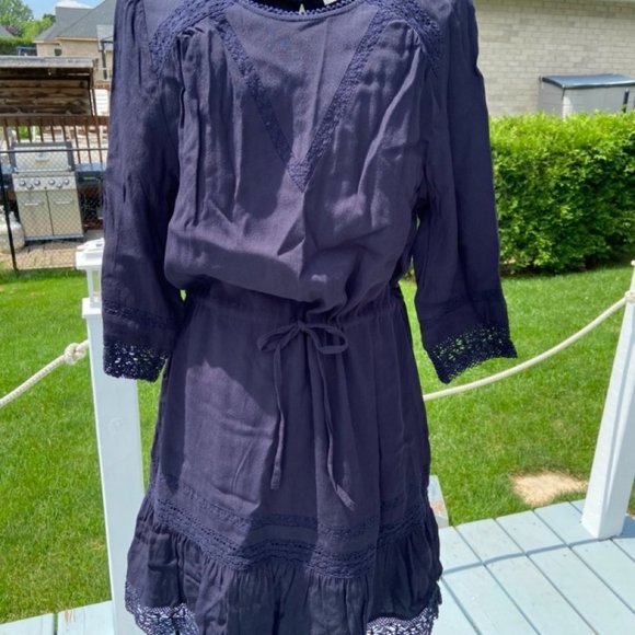 Beautifully braided detail Maje dress in Navy Blue Size 3 (Maje) EUC - Picture 2 of 16